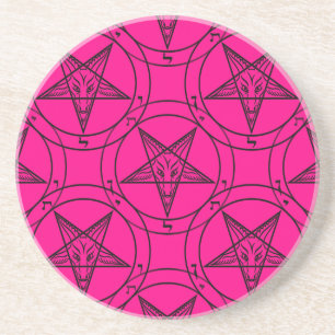 Dessous De Verre En Grès baphomet rose