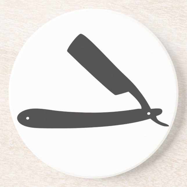 Dessous De Verre En Grès barbershop razor (Devant)