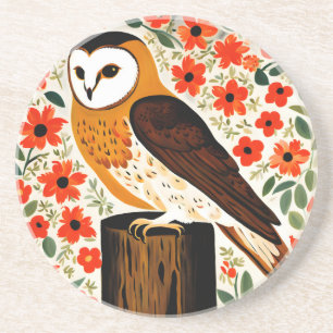 Dessous De Verre En Grès Barn Owl