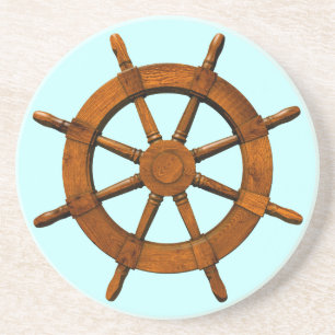 Dessous De Verre En Grès Barre en bois de bateaux