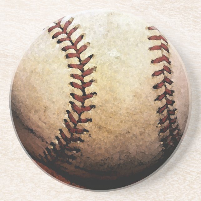Dessous De Verre En Grès Baseball (Devant)