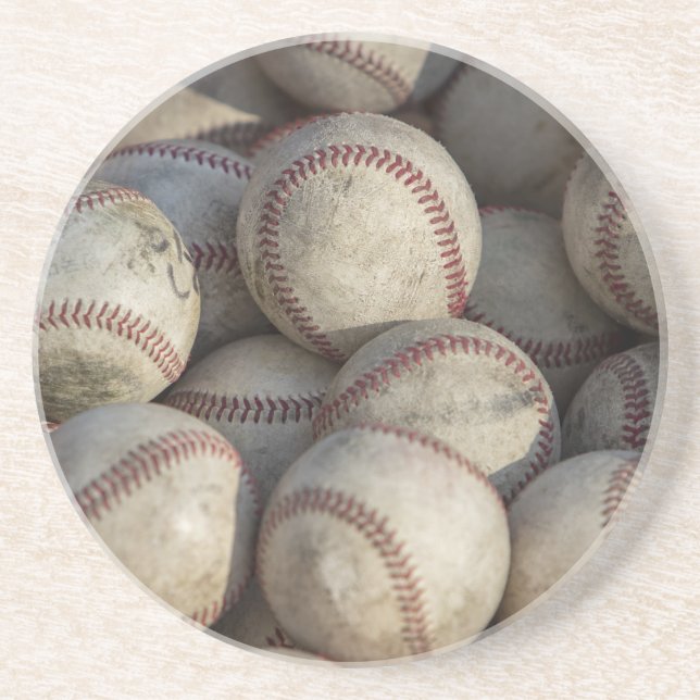 Dessous De Verre En Grès Baseball (Devant)