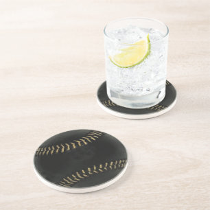 Dessous De Verre En Grès baseball noir