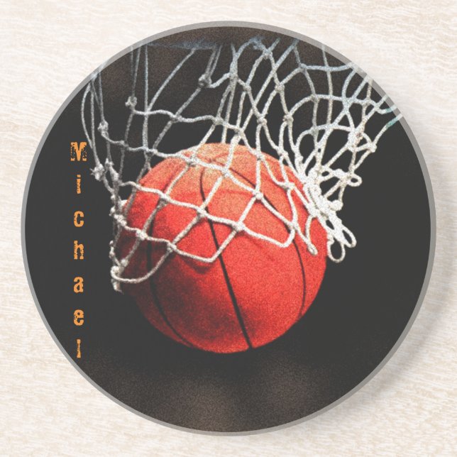 Dessous De Verre En Grès Basket-ball Votre nom (Devant)