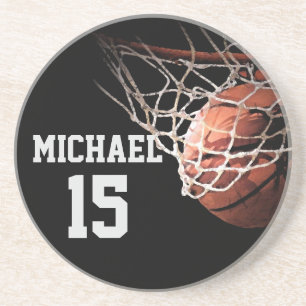 Dessous De Verre En Grès Basketball Votre Nom