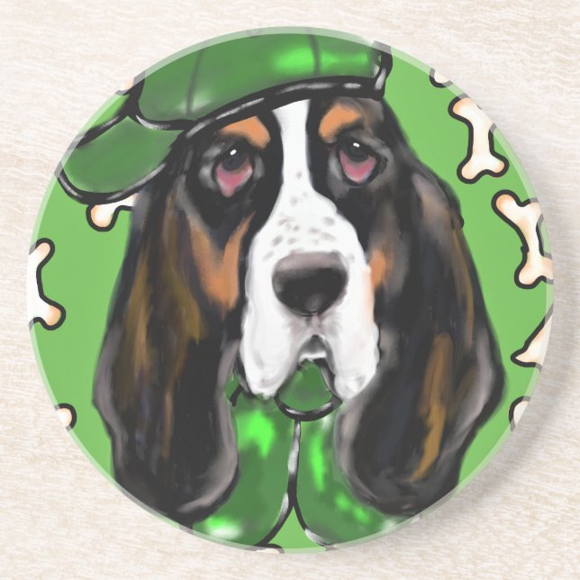 Dessous De Verre En Grès Basset Hound (Devant)