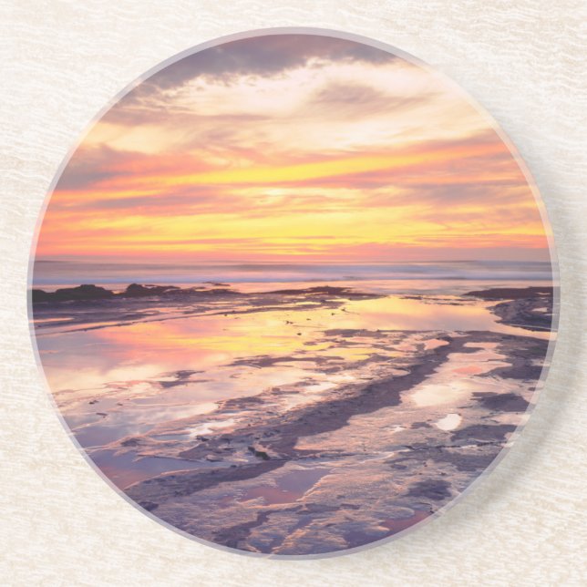 Dessous De Verre En Grès bassins de marée de Sunset Cliffs (Devant)
