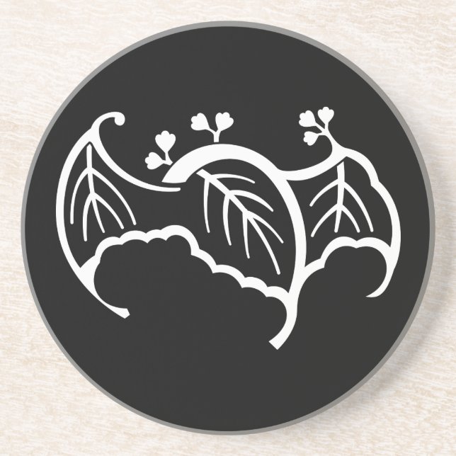 Dessous De Verre En Grès Bat-shaped paulownia (Devant)