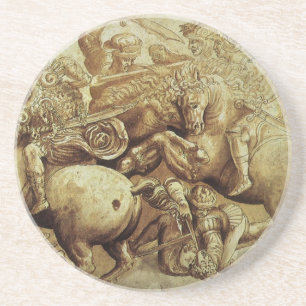 Dessous De Verre En Grès Bataille d'Anghiari par Léonard de Vinci