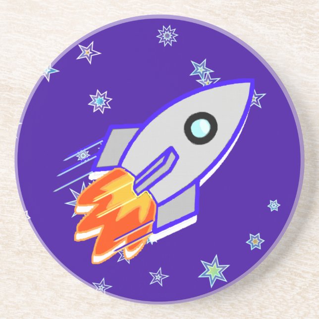 Dessous De Verre En Grès Bateau de Rocket (Devant)