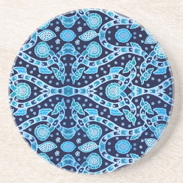 Dessous De Verre En Grès Batik Tribal Africain (Devant)