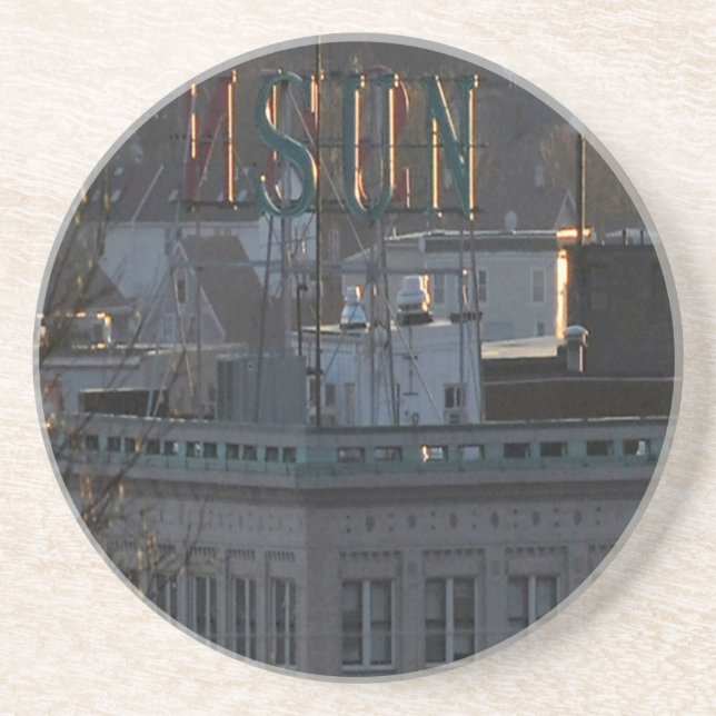 DESSOUS DE VERRE EN GRÈS BÂTIMENT DU LOWELL SUN (Devant)