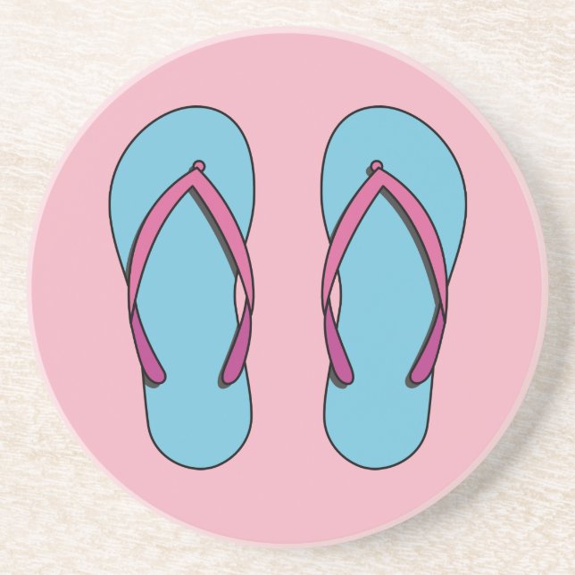 Dessous De Verre En Grès Beach Flip Flops (Devant)