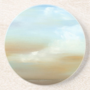 Dessous De Verre En Grès Beau ciel avec les nuages pelucheux