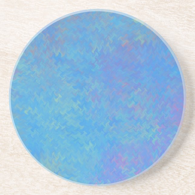 Dessous De Verre En Grès Beau papier bleu marbré (Devant)