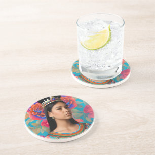Dessous De Verre En Grès Beau portrait de princesse