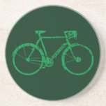Dessous De Verre En Grès beau vélo . vélo . thème vélo<br><div class="desc">Un design de vélo vert sur couleur personnalisée vert profond</div>