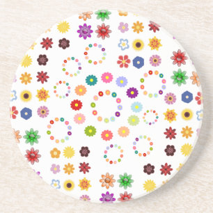 Dessous De Verre En Grès Beaucoup de fleurs