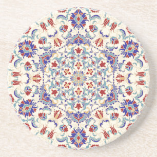 Dessous De Verre En Grès Beauté de Mandala : Mosaïque culturelle colorée