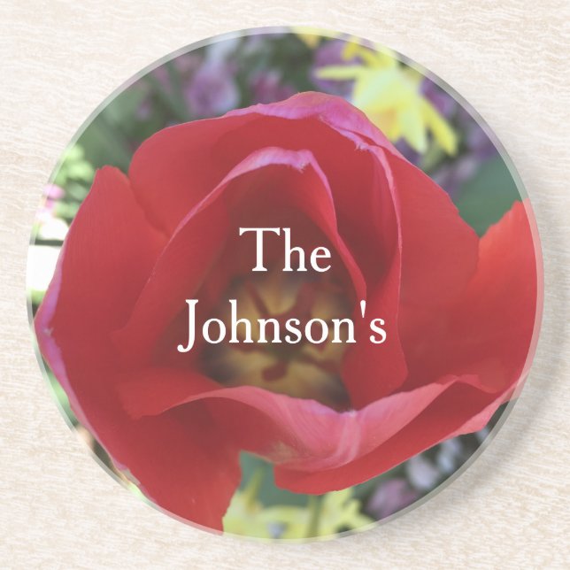 Dessous De Verre En Grès Beauté rose (Devant)