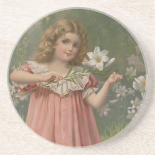 Dessous De Verre En Grès Beautés de Pâques, Illustration Vintage, 1898