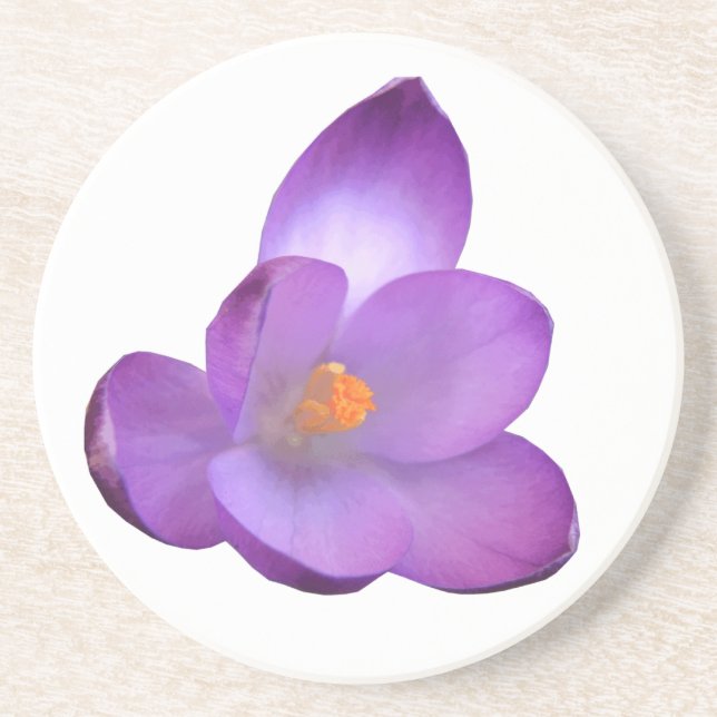 Dessous De Verre En Grès Beautiful Crocus Flower Coasters (Devant)