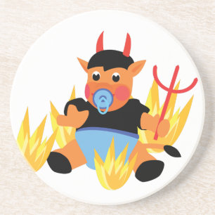 Dessous De Verre En Grès bébé diable