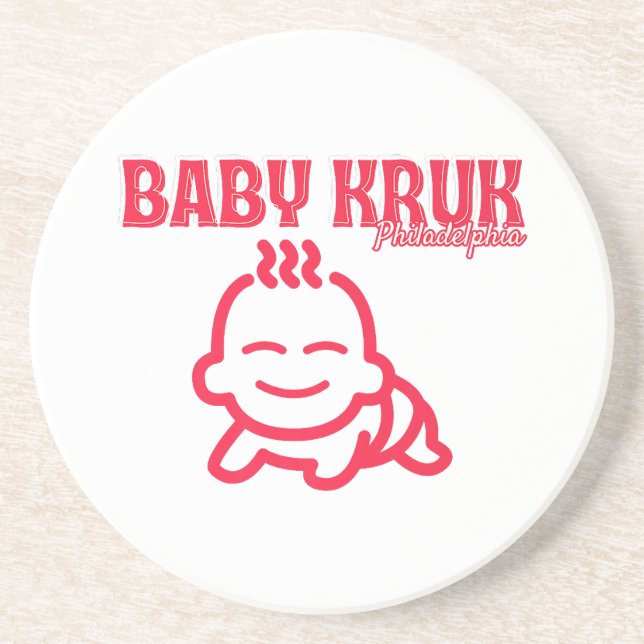 Dessous De Verre En Grès Bébé Drôle Kruk Philadelphia Premium  (Devant)