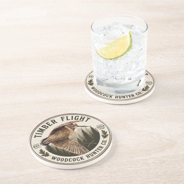 Dessous De Verre En Grès Bécasse  (Côté)