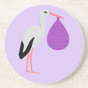 Dessous De Verre En Grès Bécasseau bébé genre neutre Violet