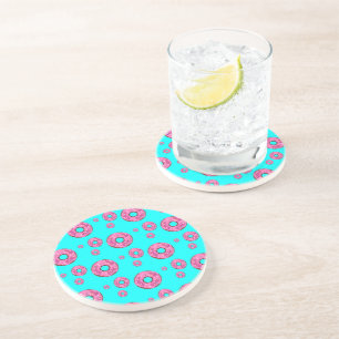 Dessous De Verre En Grès beignets de crème rose