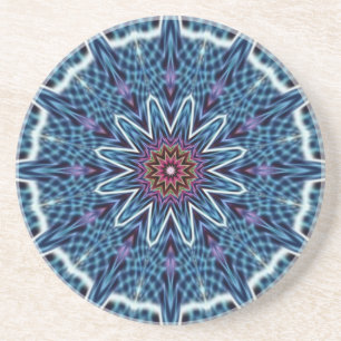 Dessous De Verre En Grès Belle conception de mandala unique