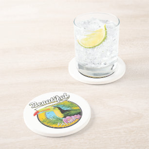 Dessous De Verre En Grès Belle Palma, logo toucan