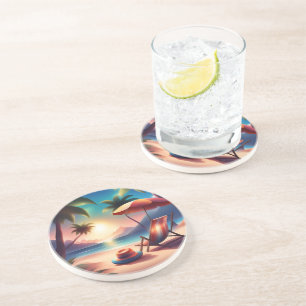 Dessous De Verre En Grès belle plage