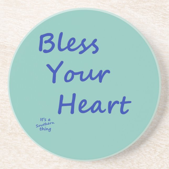 Dessous De Verre En Grès Bénissez votre coeur (Devant)