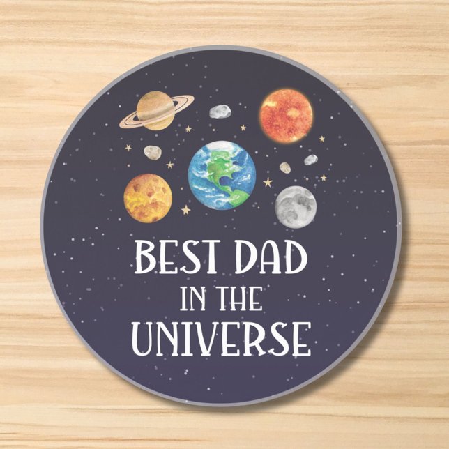 Dessous De Verre En Grès Best Dad in The Universe Funny Quote Fathers Day (Créateur téléchargé)