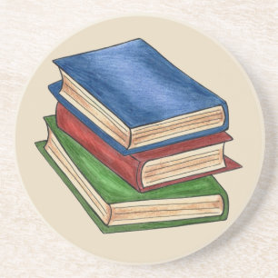 Dessous De Verre En Grès Bibliothèque Pile de livre enseignant Bibliothécai