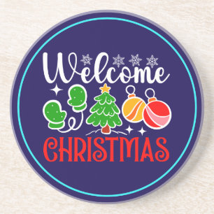 Dessous De Verre En Grès Bienvenue Noël