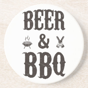 Dessous De Verre En Grès Bière et barbecue