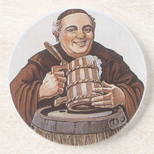 Dessous De Verre En Grès Bière heureuse d'Abbaye-style d'échantillon de