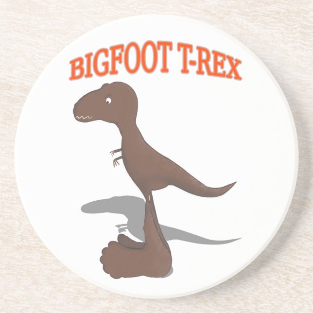Dessous De Verre En Grès Bigfoot T-Rex Drawing (Devant)