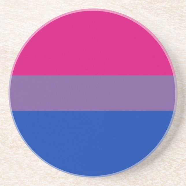 Dessous De Verre En Grès Bisexual pride (Devant)