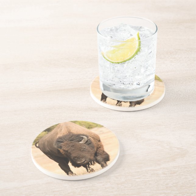 Dessous De Verre En Grès Bison (Côté)