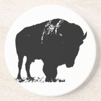 Bison de bison noir et blanc Pop Art
