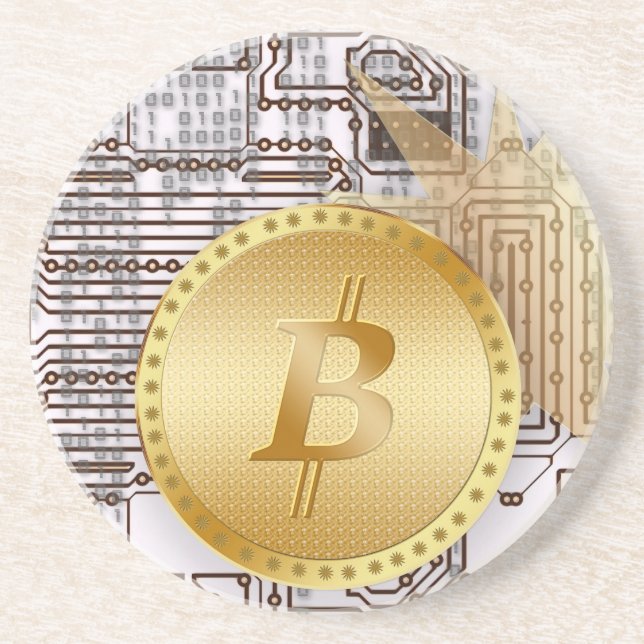 Dessous De Verre En Grès Bitcoin 18 (Devant)