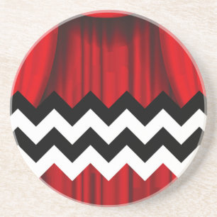 Dessous De Verre En Grès black lodge chevron