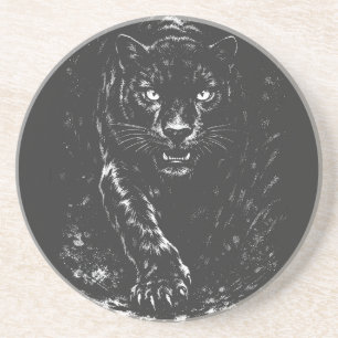 Dessous De Verre En Grès Black Panther — par BurnsInHell