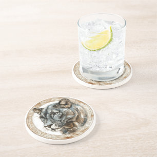 Dessous De Verre En Grès Black Panther Wild Tame and Timeless Collection