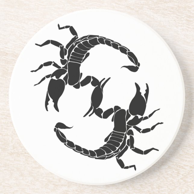 Dessous De Verre En Grès Black & White Letter S (Devant)