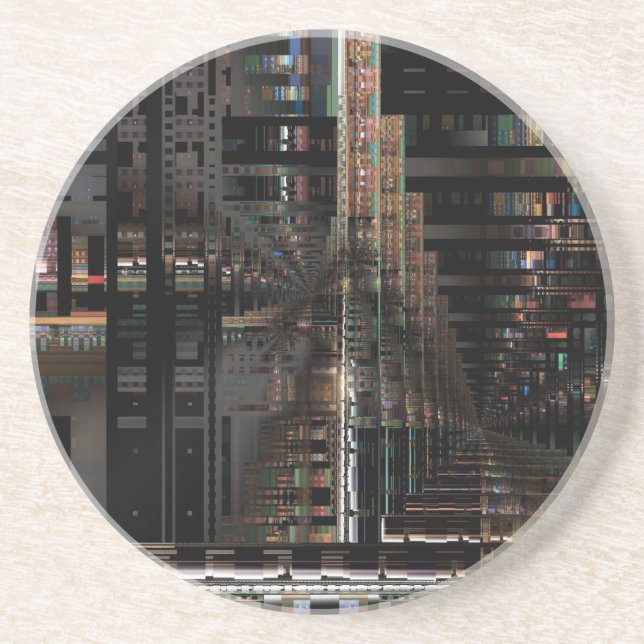 Dessous De Verre En Grès BlackTechnology Circuit Board Ordinateur électroni (Devant)